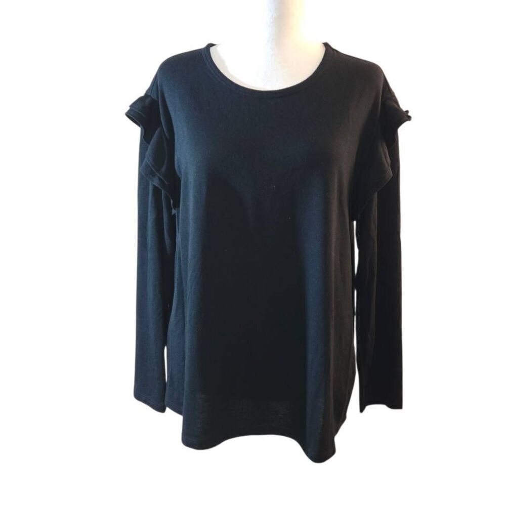 DG2 Diane Gilman Women's Size Large Black Blouse